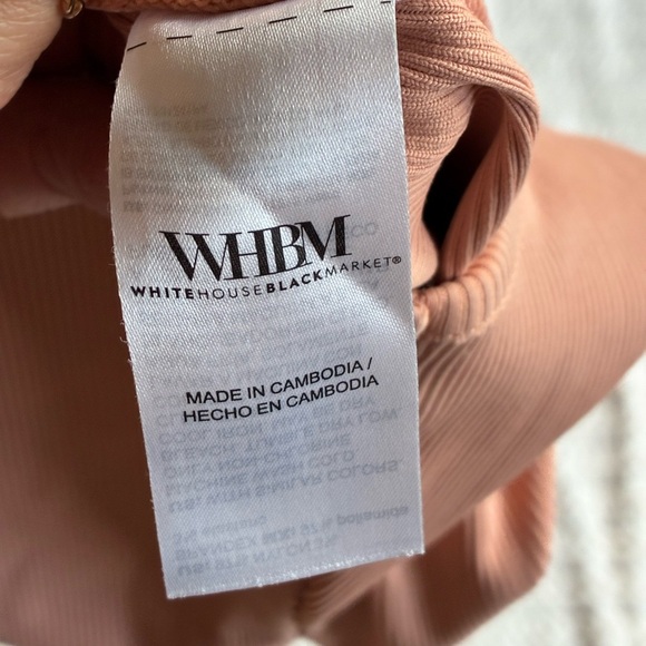 WHBM FORME Ribbed Tank Top in Mauve Blush – Size Large - Picture 3 of 5